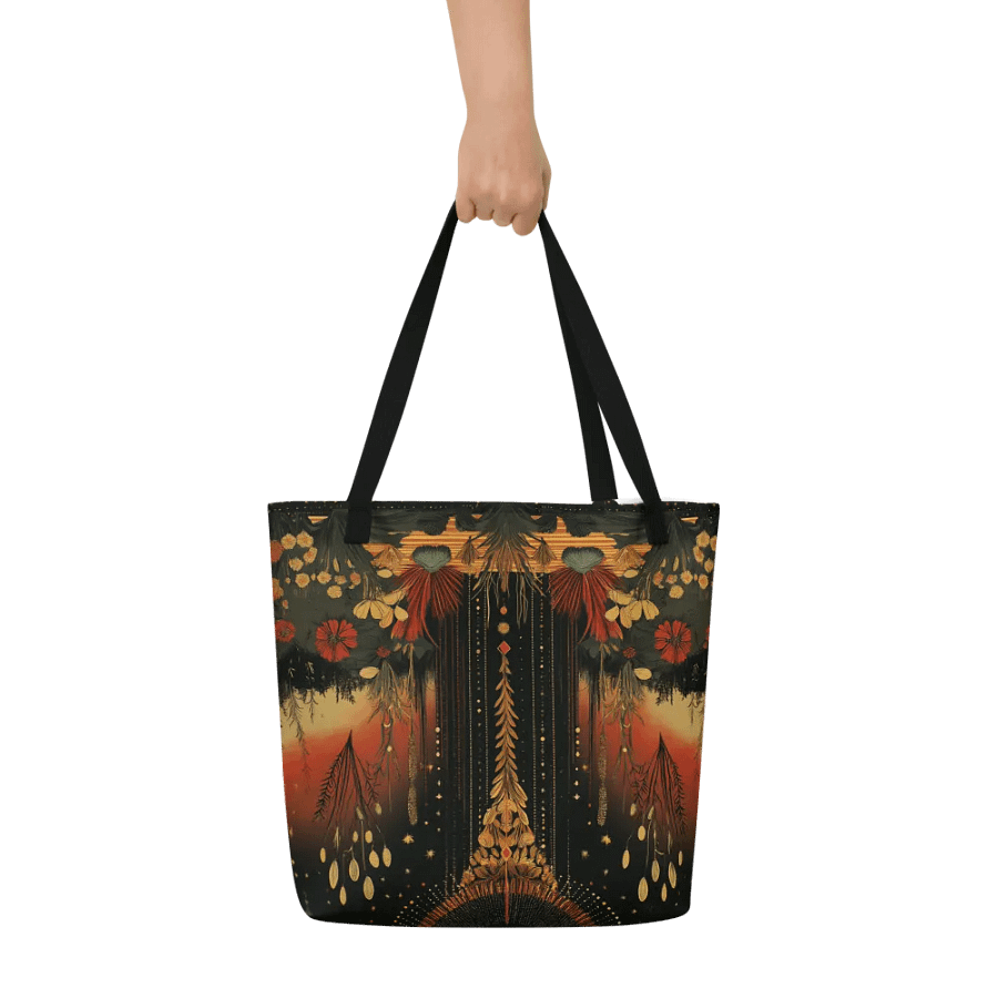 Sacred Patterns | All-Over Print Large Tote Bag w/ Pocket product image (7)