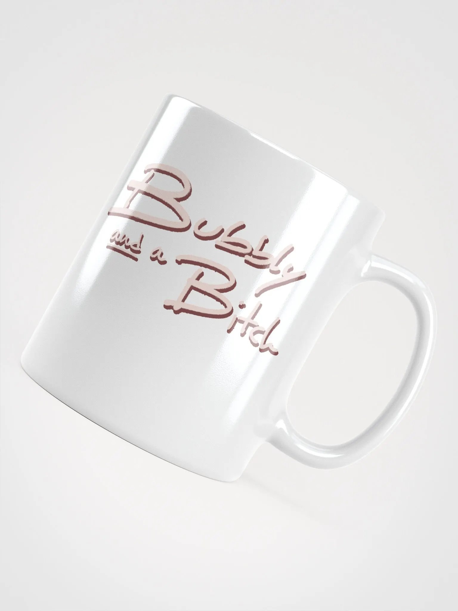 Bubbly and a B*tch (blush shadow design) mug product image (7)