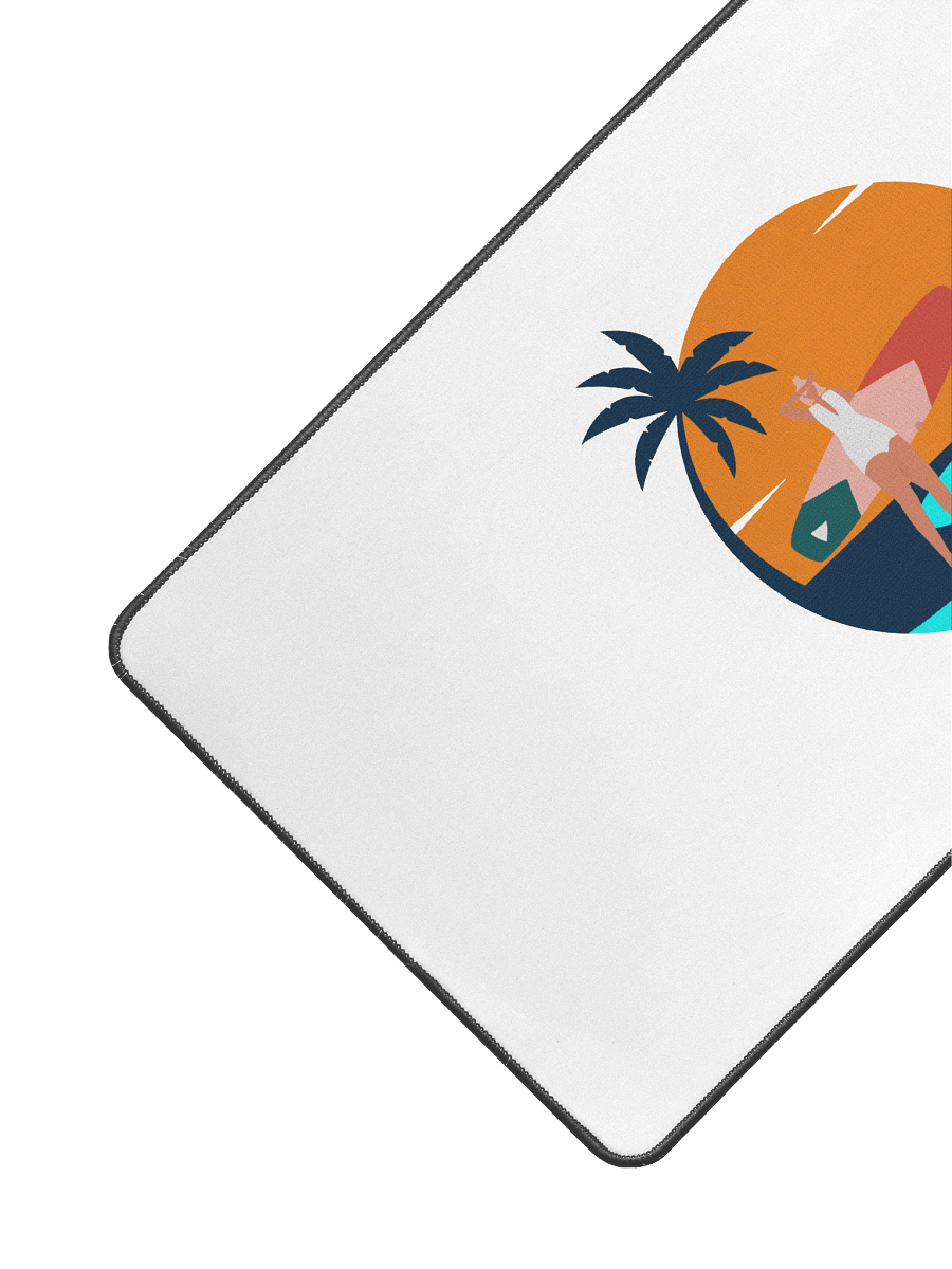 Catch Waves, Not Feelings – Retro Surf Girl Aesthetic Desk Mat product image (3)