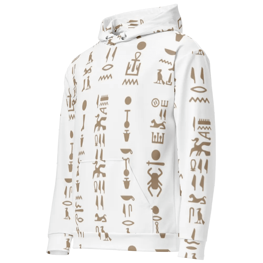 Isis White Hieroglyphs Unisex Hoodie product image (2)