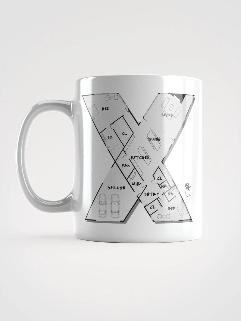 Alphabet Floor Plan Mug - X