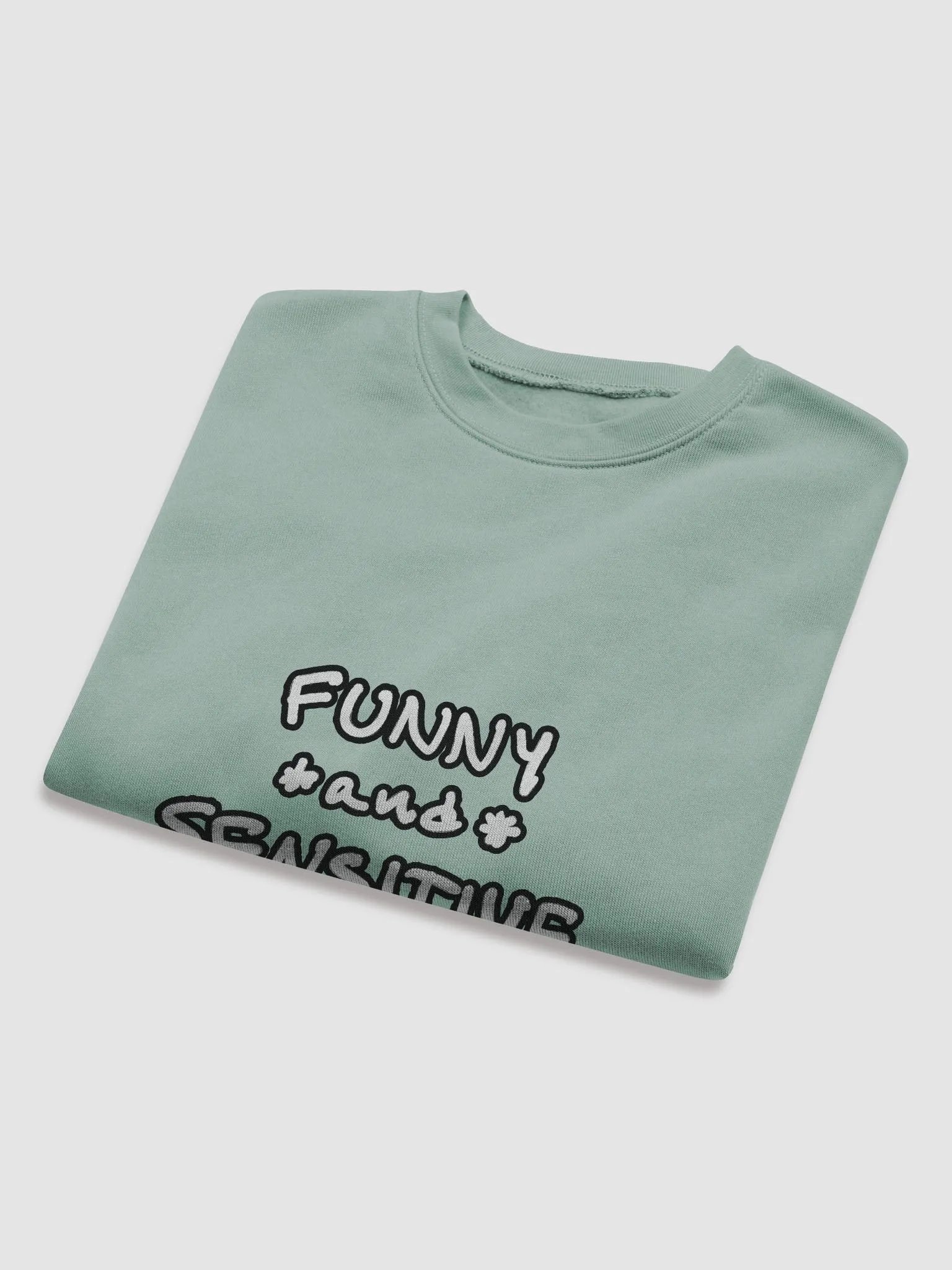 FUNNY *and* SENSITIVE (lined design) women’s fleece crop sweatshirt product image (16)