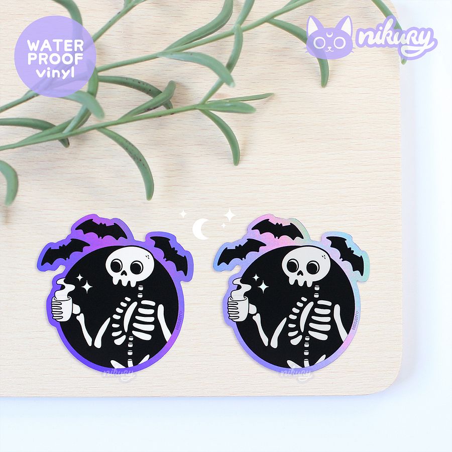 Holographic Skeleton Coffee / Tea Sticker product image (4)