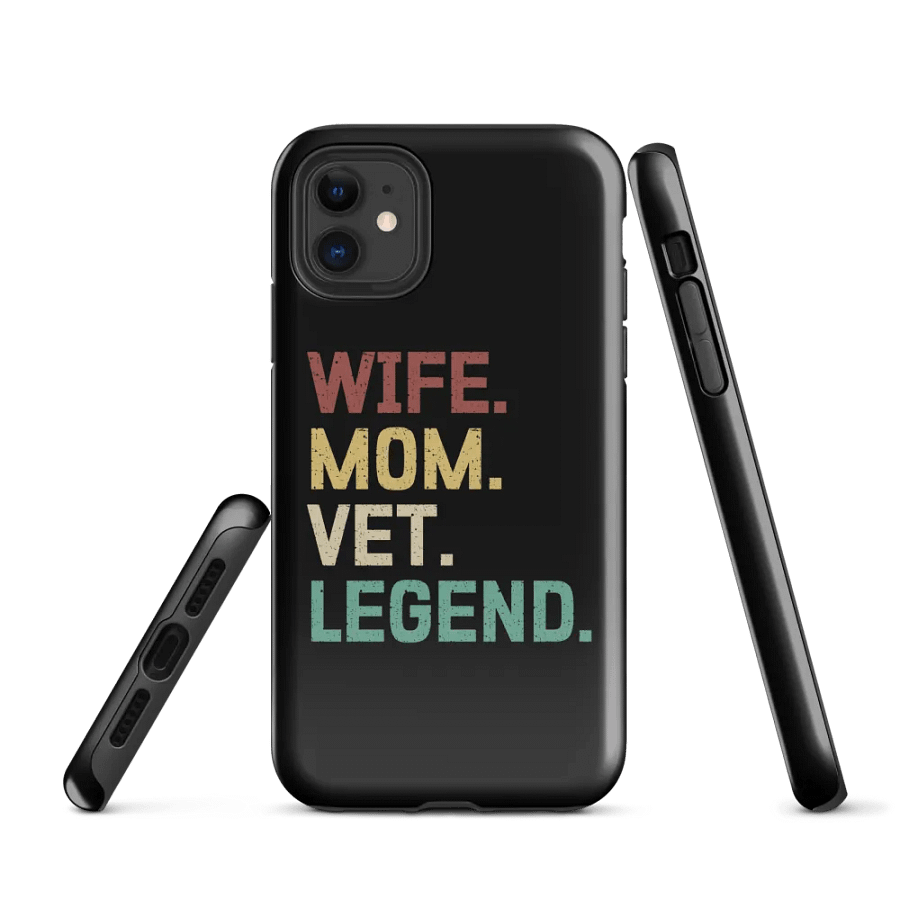 "Wife-Mom-Vet-Legend" tough case for iPhone® product image (2)