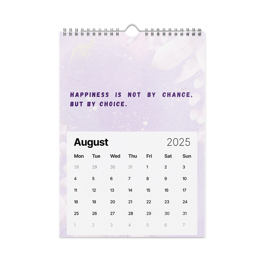 FLORAL INSPIRATIONAL QUOTES WALL CALENDAR 2026 product image (2)