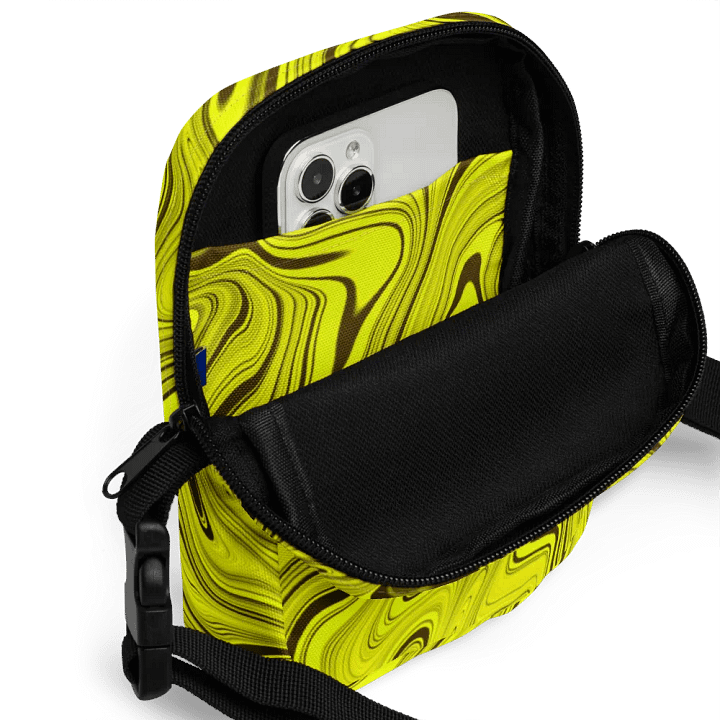 Utility Crossbody Bag - Yellow Liquid Swirls product image (2)
