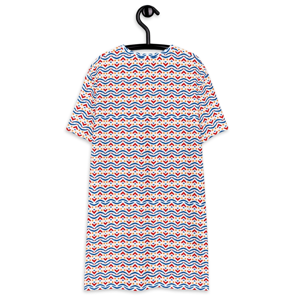 Red, White & Blue T-Shirt Dress, Summer Dress product image (7)