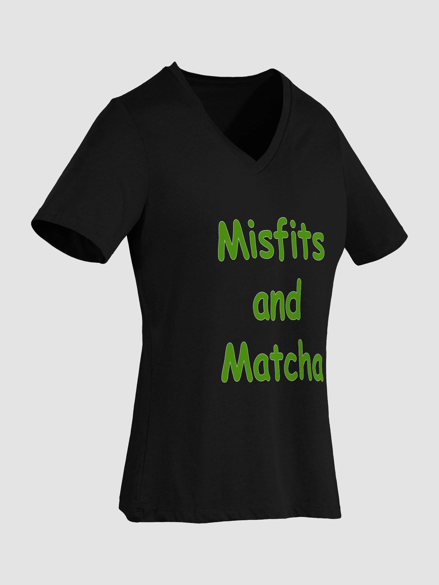 Women's Misfits and Matcha V Neck Tee Shirt product image (43)