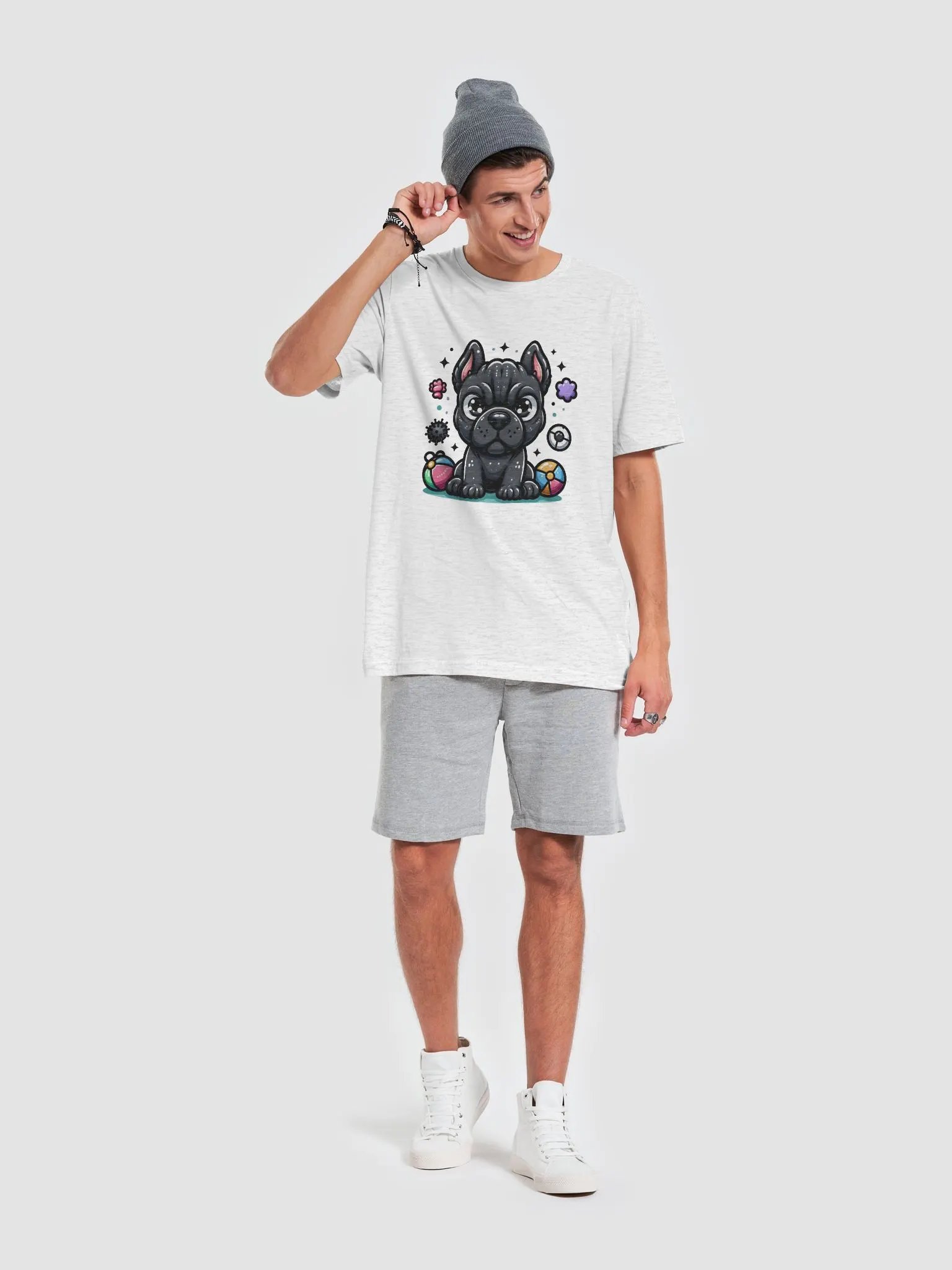 Playful Black Cane Corso T-Shirt – Surrounded by Toys Design product image (4)