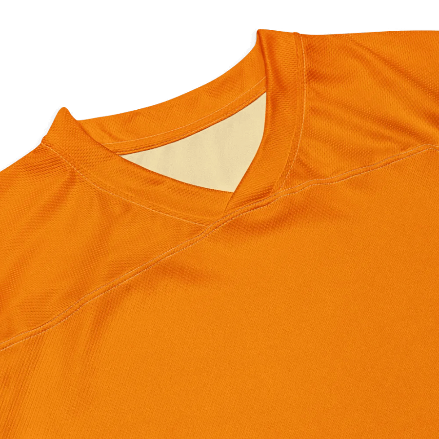 Plain Color Orange Hockey Fan Jersey product image (3)