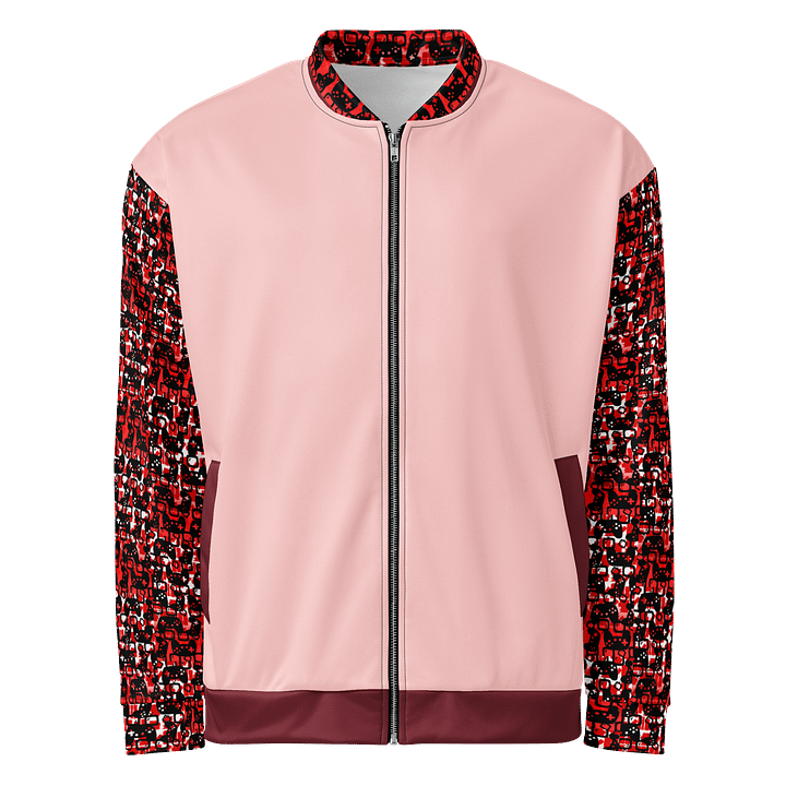 Experience Stories Unisex Bomber Jacket (Red, Coral, and Black) product image (2)