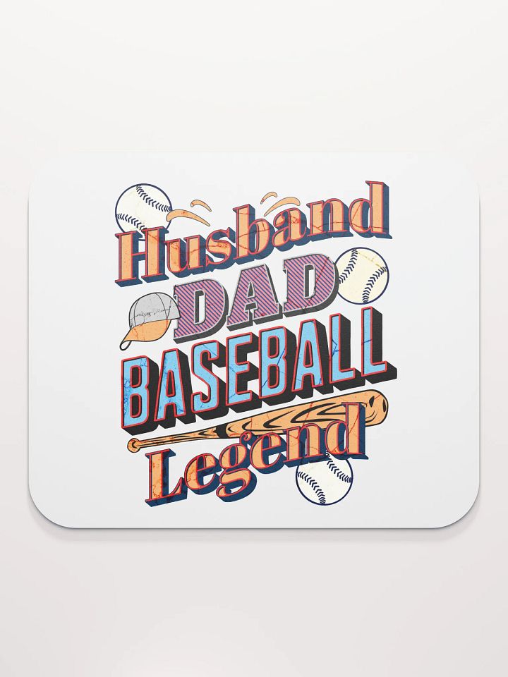 Husband Dad Baseball Legend Mouse Pad product image (1)