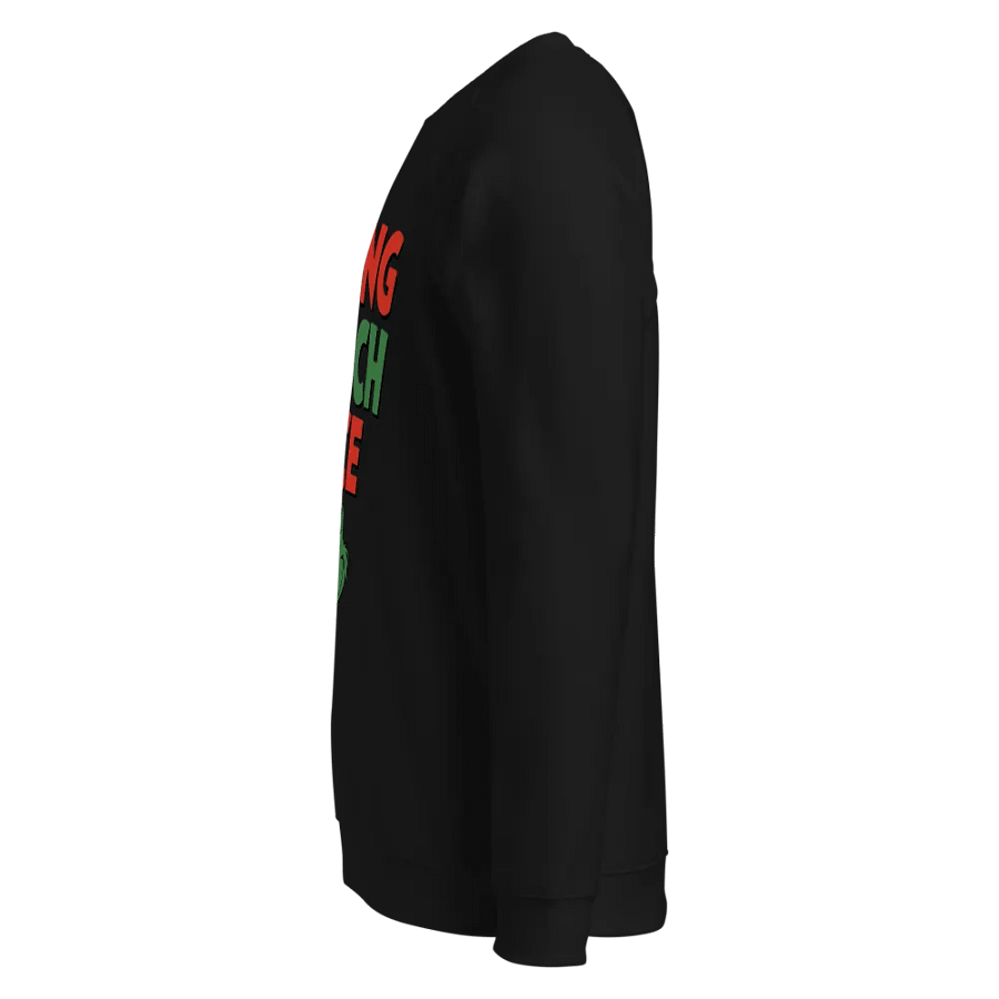 Resting Grinch Face Organic Raglan Sweatshirt product image (3)