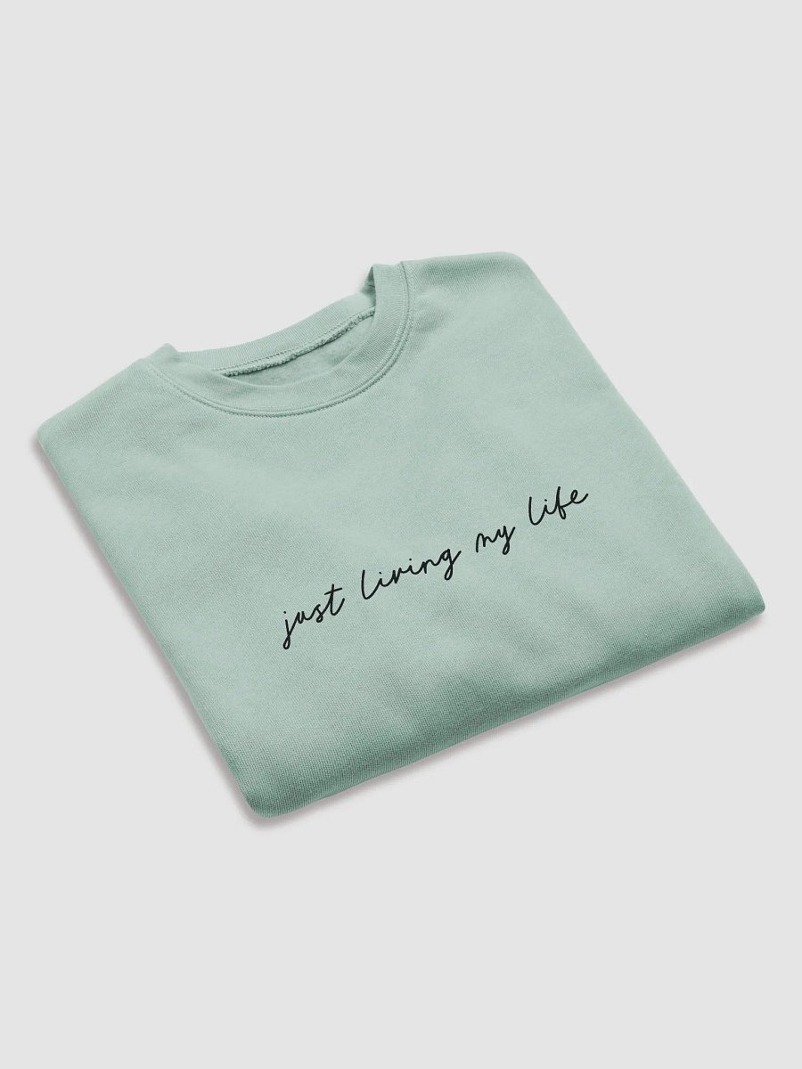 'Just Living My Life' (black text) Crop Sweatshirt product image (7)