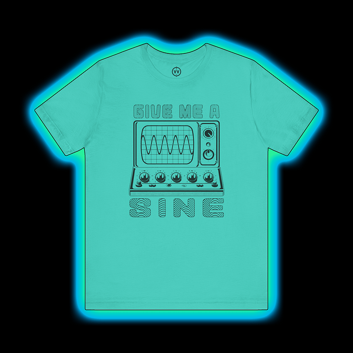 Give Me A Sine - Modular Synthesizer Waveform T-Shirt (BLACK PRINT) product image (4)