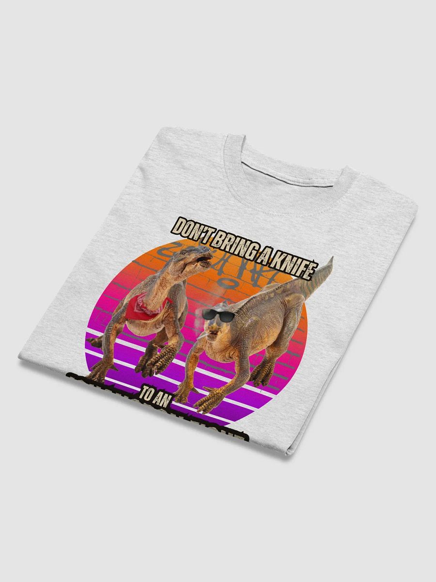 Iguanodon Fight - Don't Bring a Knife Dinosaur Shirt product image (37)