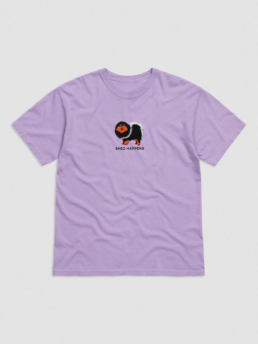 Shed Happens T-Shirt(Embroidered) of a Pomeranian(Black & Tan) product image (33)