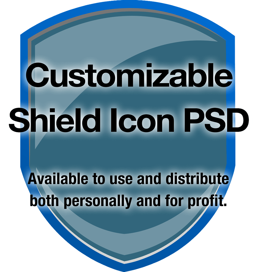 Customizable Shield Icon PSD Stock Design product image (1)