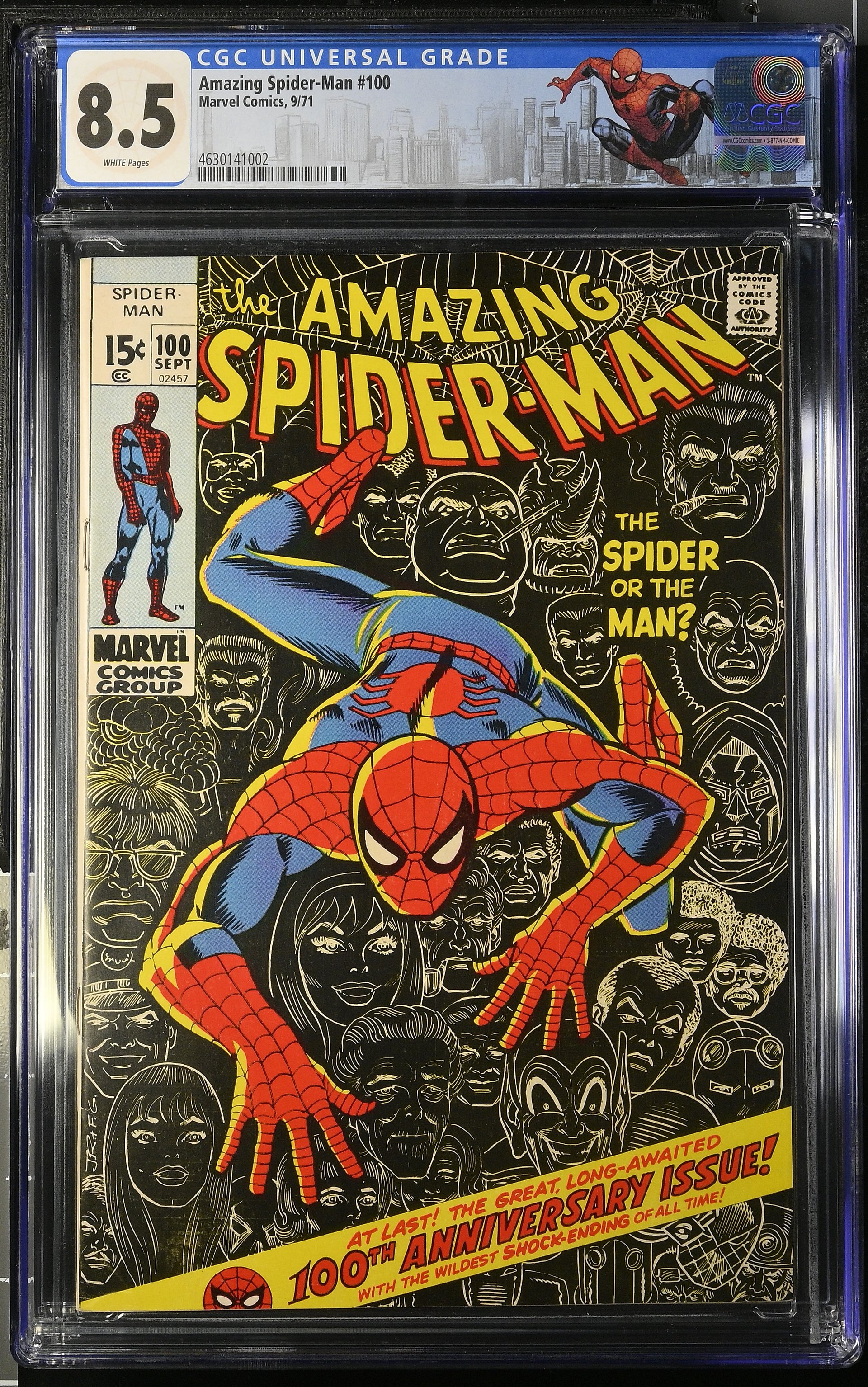 Amazing Spider-Man #100 (1971) – CGC 8.5 – 100th Anniversary Issue – Marvel Bronze Age Key product image (1)