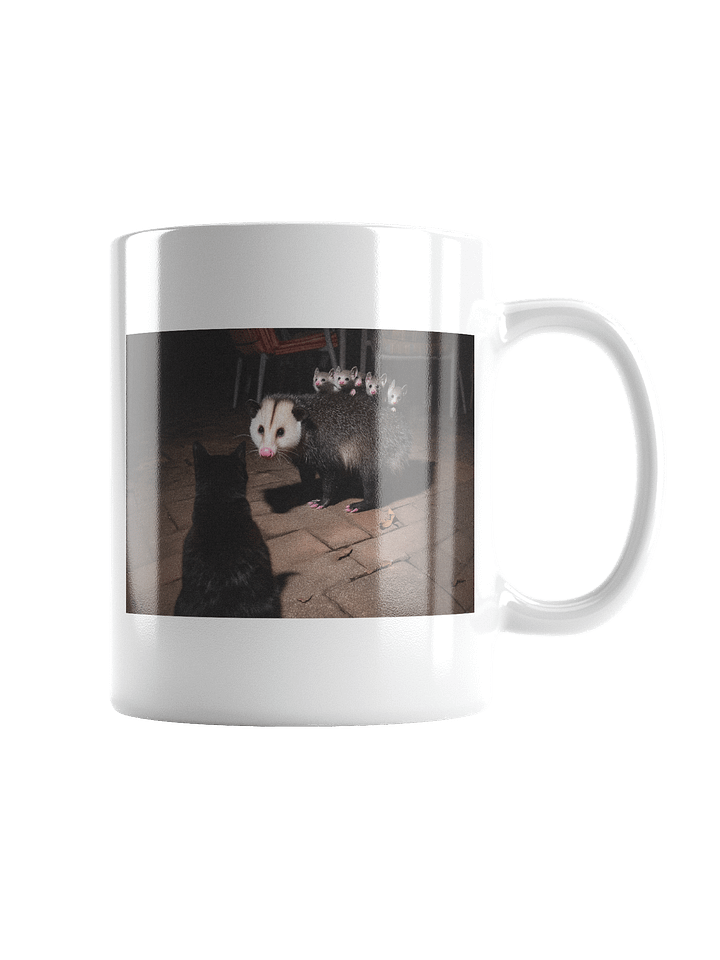 Cat meets opossum family Cup product image (1)