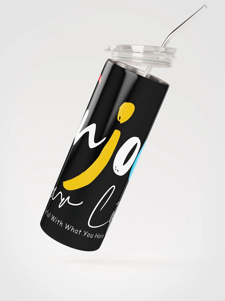 Enjoy Your Life Black Stainless Steel Tumbler product image (2)
