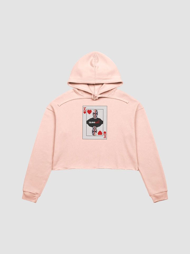The Quinn of Hearts Bella+Canvas Fleece Crop Hoodie product image (4)