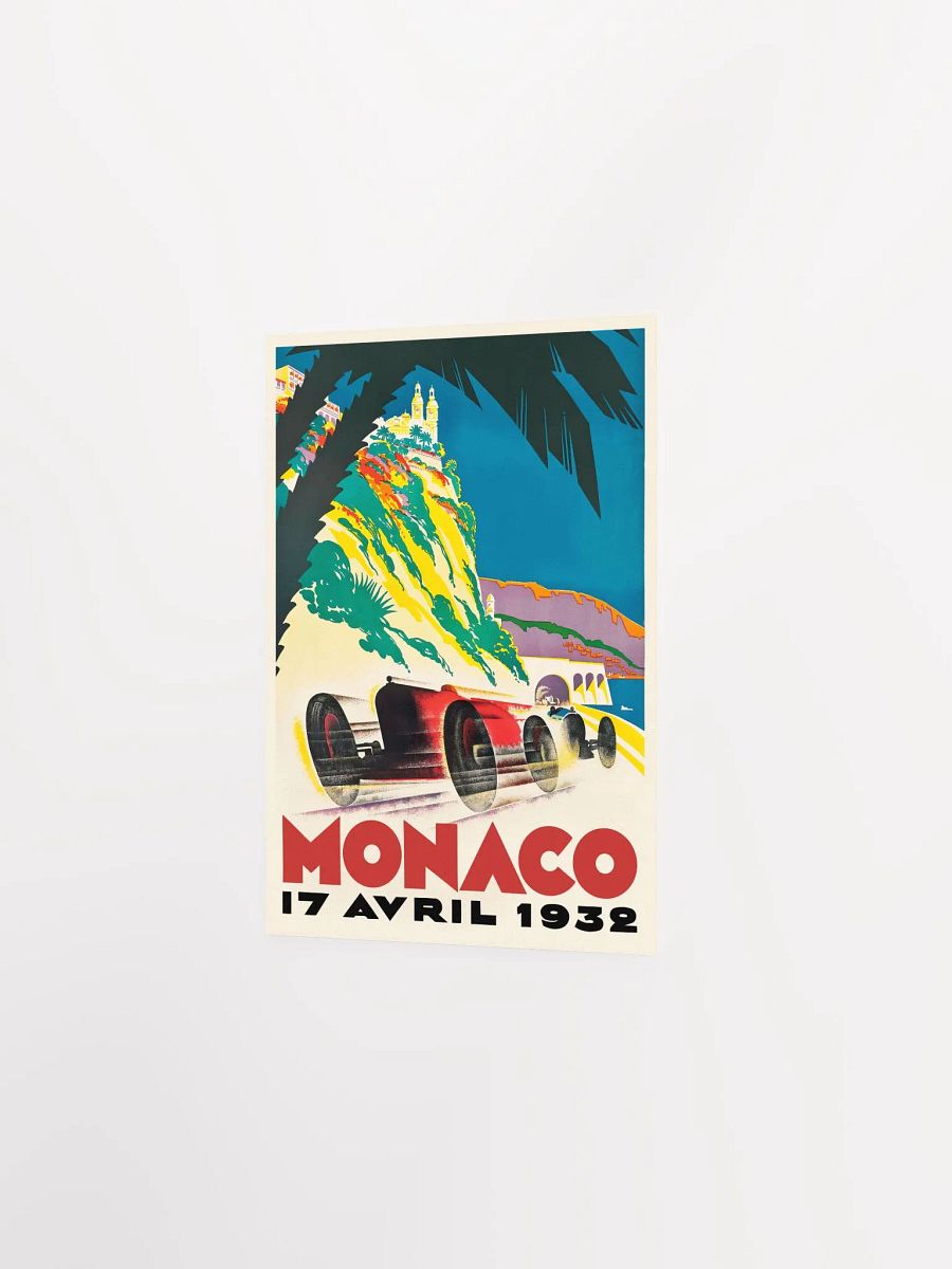 Monaco Vintage F1 Grand Prix, 1932 poster — Vintage Formula 1 poster, Monaco Grand Prix poster, retro travel poster product image (7)