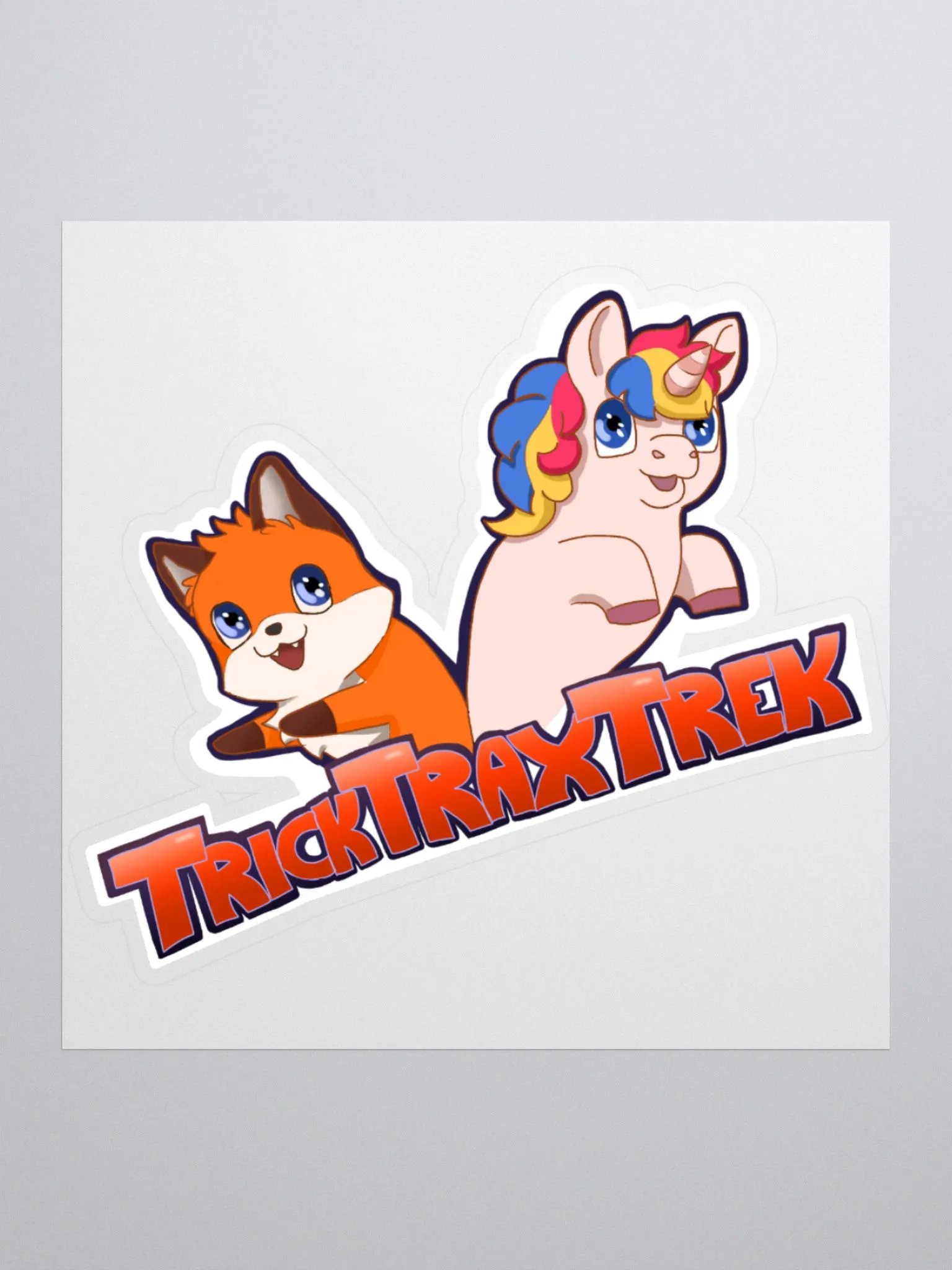 Fox and Unicorn Sticker product image (1)