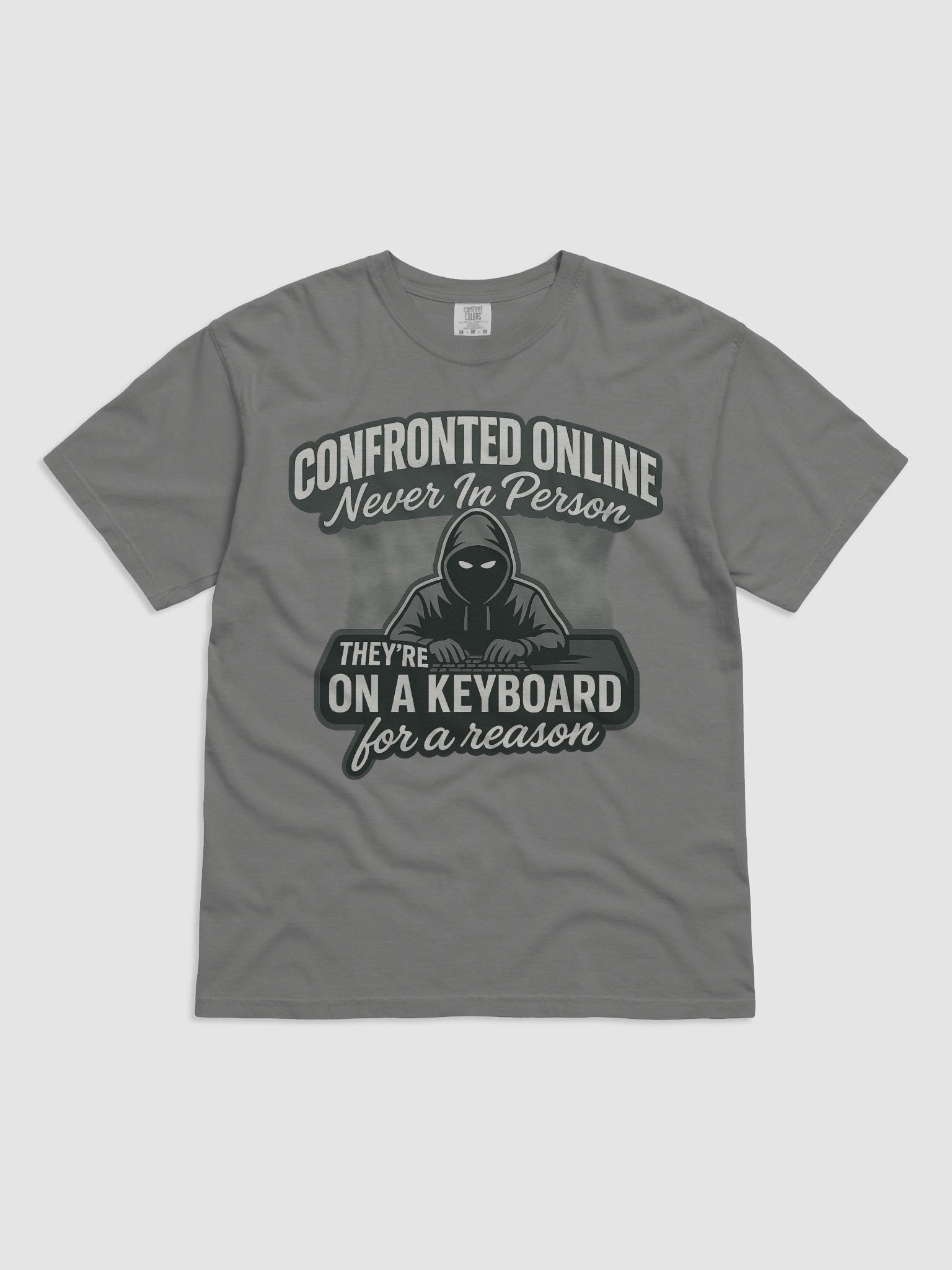 Confronted Online NEVER InPerson Graphic Tee product image (1)
