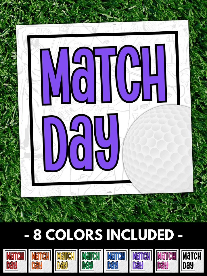 Golf Match Day Gift Tags - 8 Colors Included product image (1)