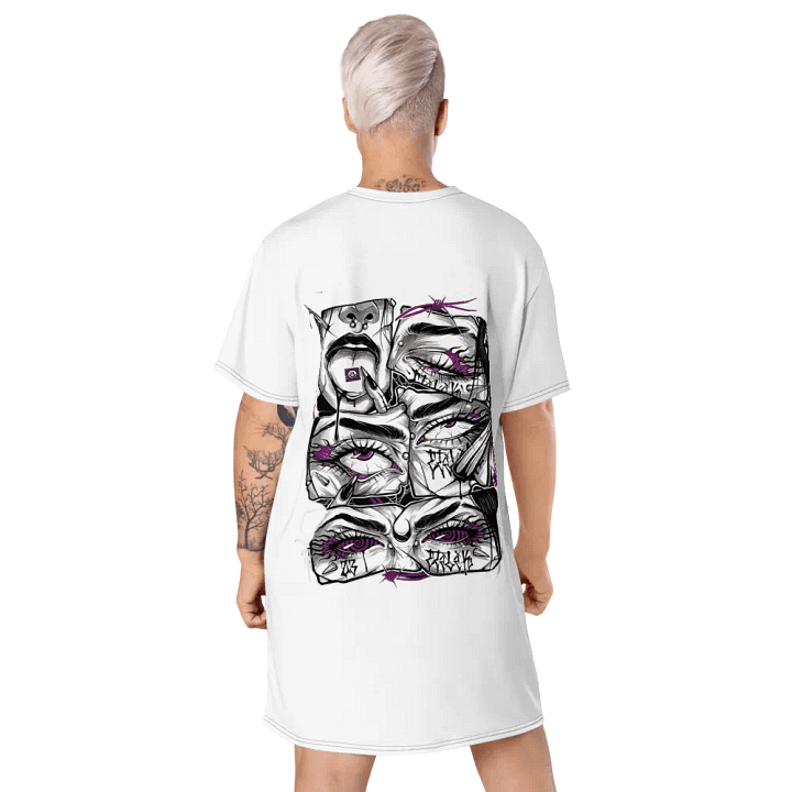 Glamdern Urban Graffiti Art T-Shirt Dress product image (1)