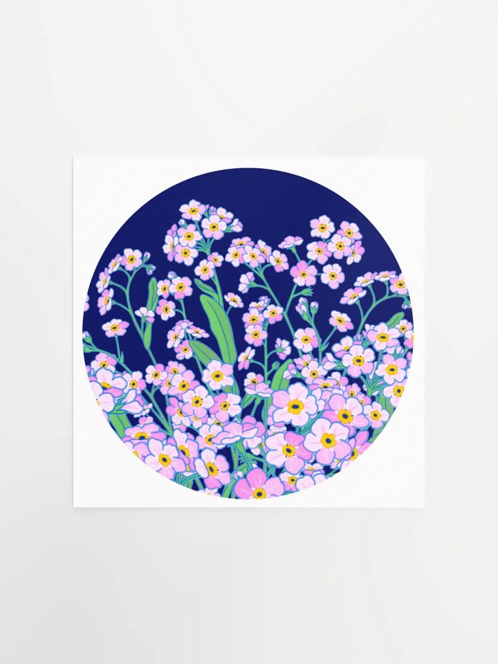 Pink Forget-Me-Not Floral Poster product image (1)