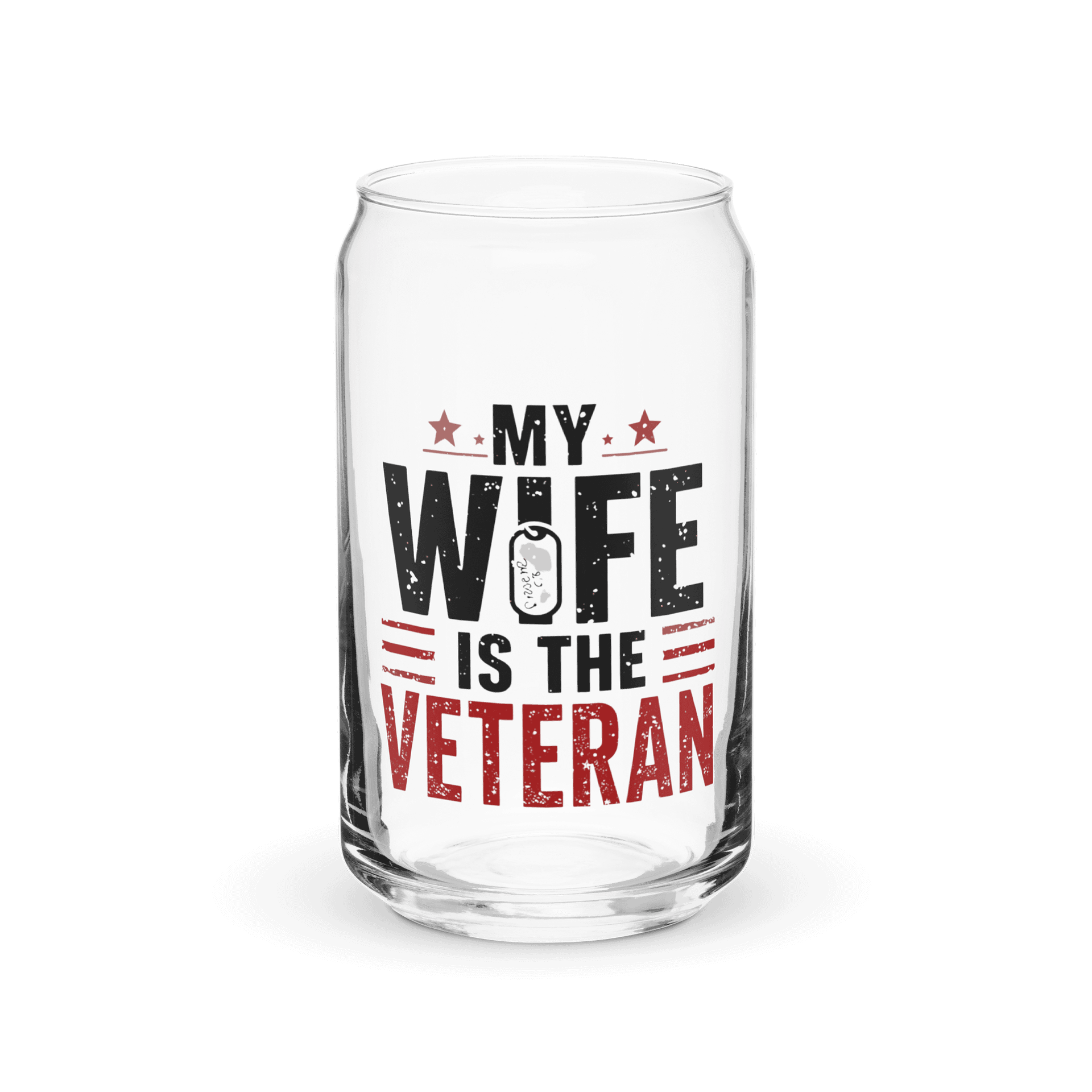My Wife Is The Veteran Can-Shaped Glass product image (2)