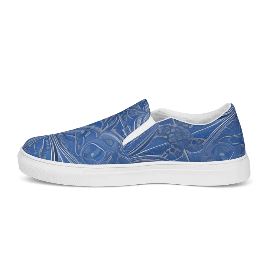 Harmony Blue Paisley Men's Slip-On Shoes product image (11)