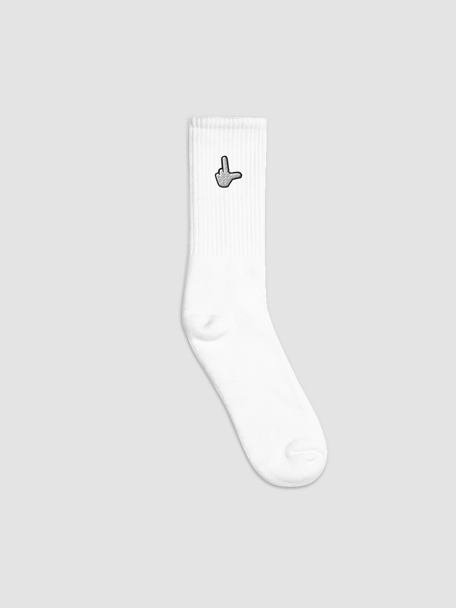 L Socks Embroidered (white and grey) product image (3)