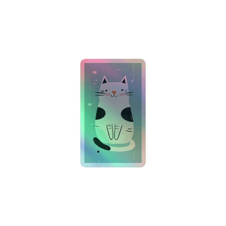 Cute Cat - Kiss-Cut Holographic Sticker Sheet product image (1)