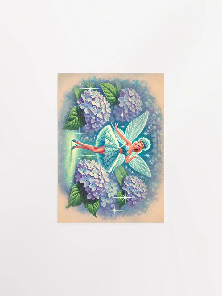 Blue Hydrangea Fairy Fantasy Poster product image (7)