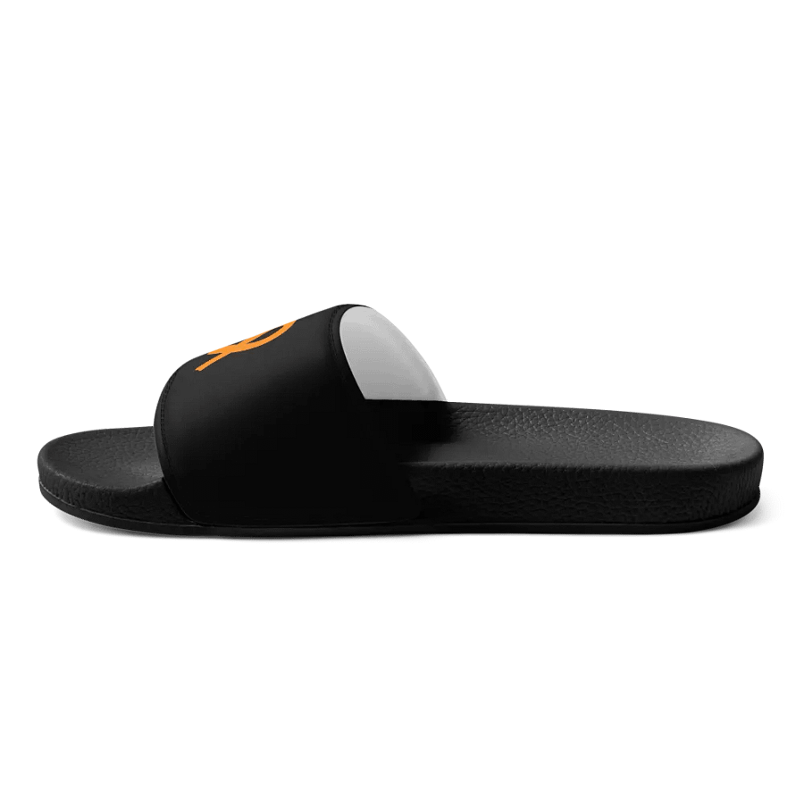 White HApex Gear White Logo Cancer Awareness Orange Ribbon. Black Women's Slides product image (8)