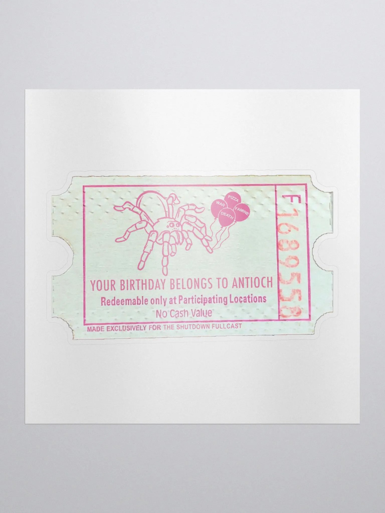 Antioch Ticket Sticker product image (1)