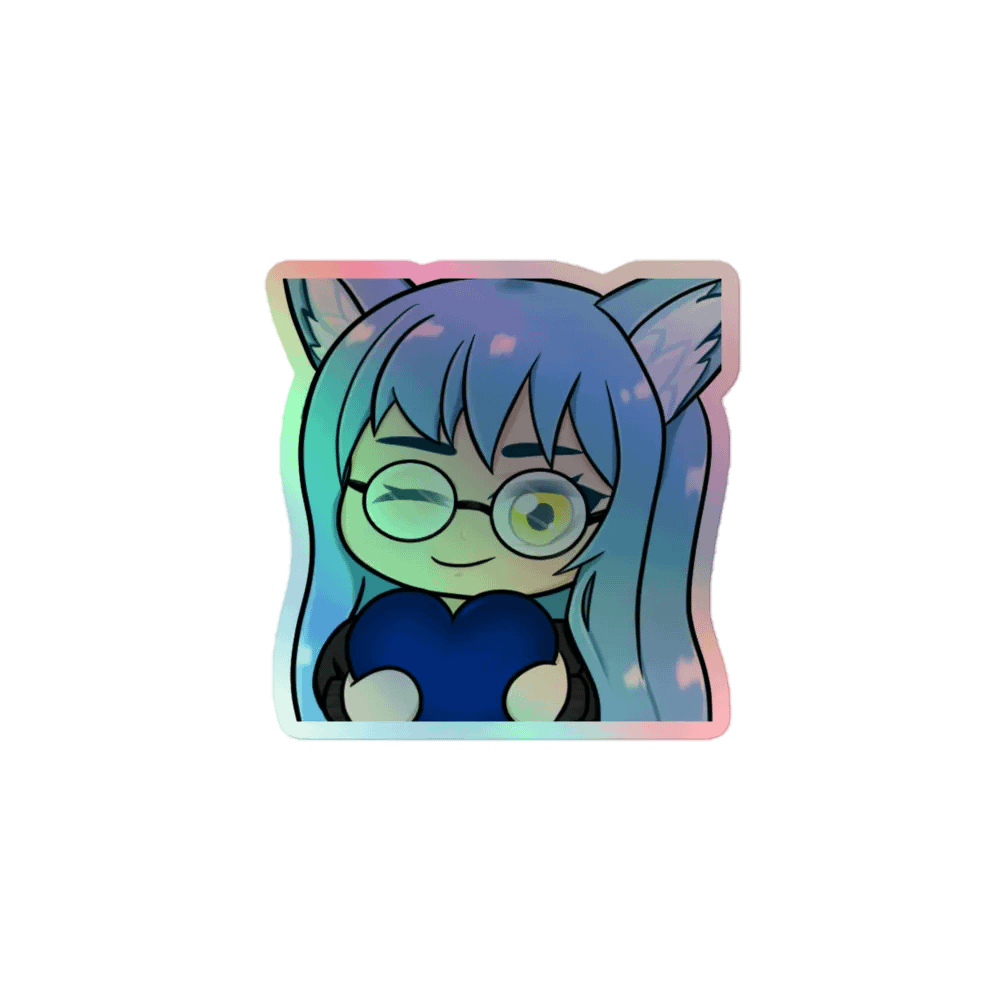 Blue232 Love Holographic Sticker product image (1)
