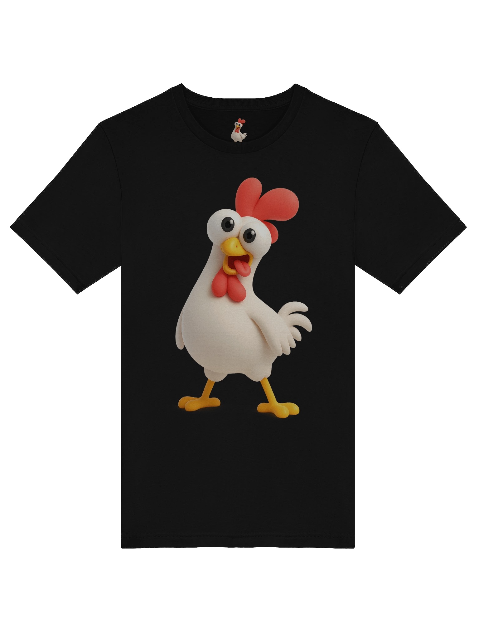 Crazy Chicken T-Shirt – Funny Cartoon Chicken Graphic Tee product image (3)