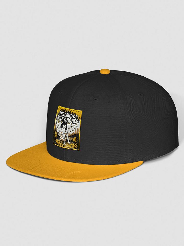 Gold "THE LAND OF MILK & HONEY" Snapback Cap product image (2)