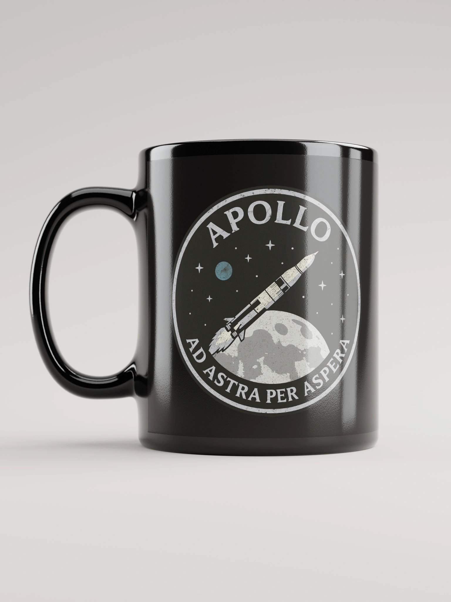 Apollo Program Mug – Ad Astra Per Aspera Coffee Cup | NASA Moon Mission Tribute product image (1)