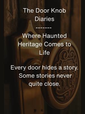The Door Knob Diaries | Haunted Heritage & True Crime History Every door hides a story, and some stories never quite close. The Door Knob Diaries begins, haunted homes, ghostly objects, true crime echoes, and the strange histories behind the handles we touch every day. 🔑 Watch the full stories & read more at https://heritagehivestudio.com/en-gbp/pages/haunted-door-knob-diaries 🕯️ #DoorKnobDiaries #HauntedDoorKnob #HauntedObjects #TrueCrime #HauntedHouse #GhostStories #HauntedHeritage #ParanormalTok #TrueCrimeTok #HauntedHistory #CreepyTok #GhostTok #HauntedPlaces #DarkHistory #HauntedArchitecture #CreepyAesthetic #VintageMystery #ParanormalInvestigation #TrueCrimeCommunity #HauntedHomes #SpookySeason #HauntedCuriosities #CreepyCollectibles #HauntedDecor #HeritageHiveStudio