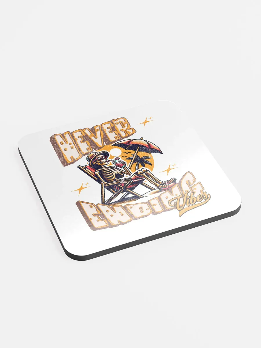 Never Ending Vibes Skeleton Sunkissed Cork Coaster product image (2)