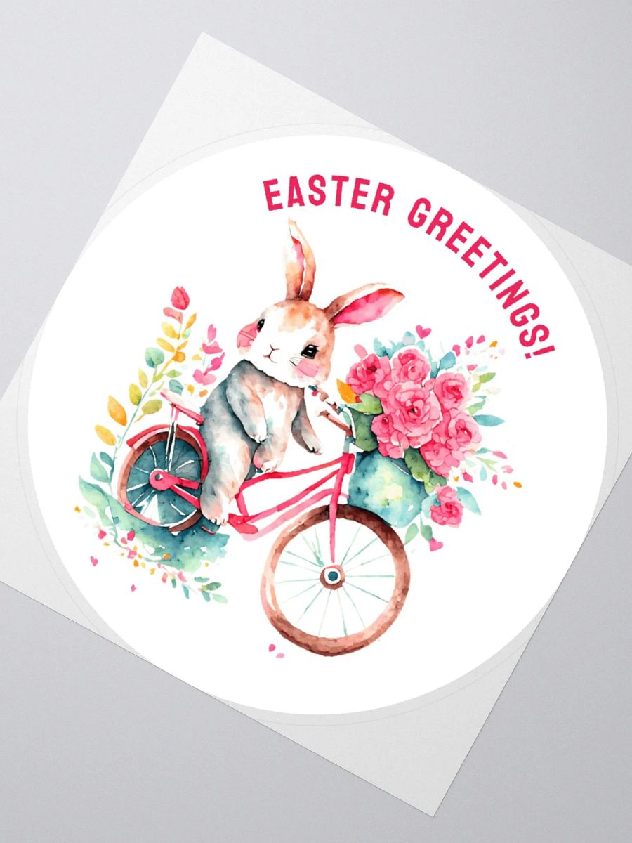 Easter Greetings Bunny Riding Floral Bike product image (3)