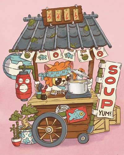 Could this kitty chef interest you in some delicious soup? @chaoticdrawalong prompt “cat soup”.