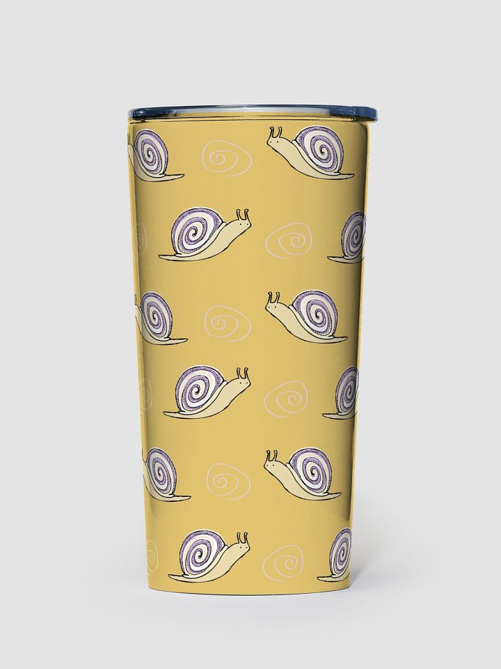 Snails Doodle Pattern Tumbler, Yellow product image (1)