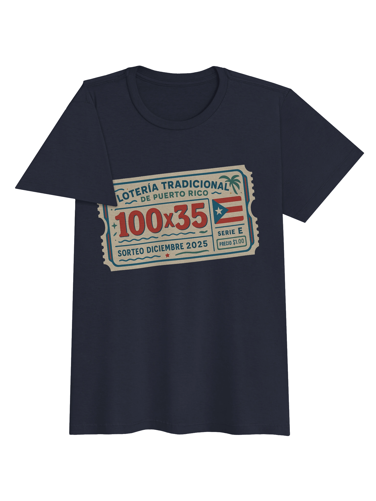 100x35 Boleto de Lotería T-Shirt Mujer product image (5)