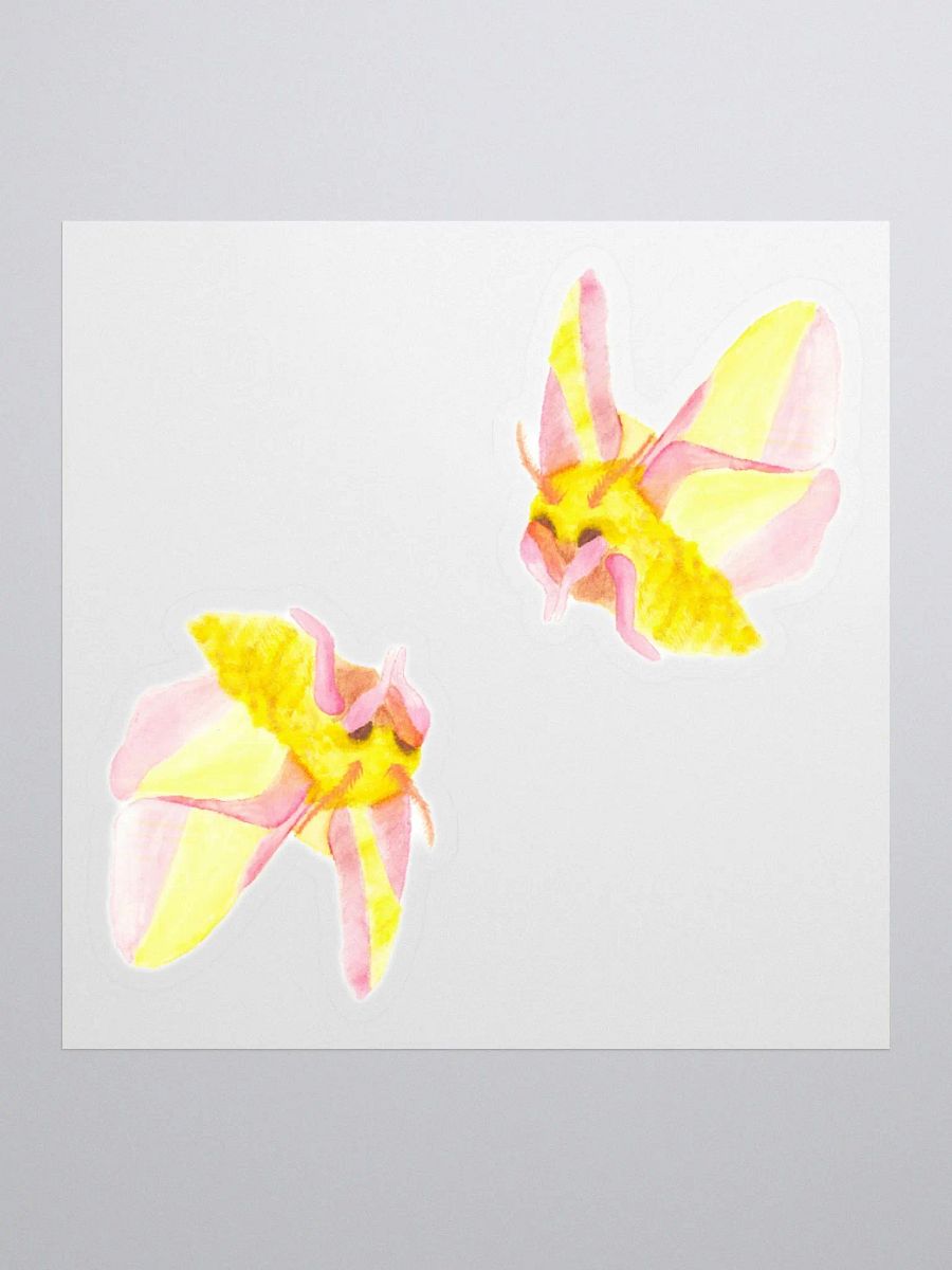 Rosy Maple Moth Sticker (x2) product image (1)